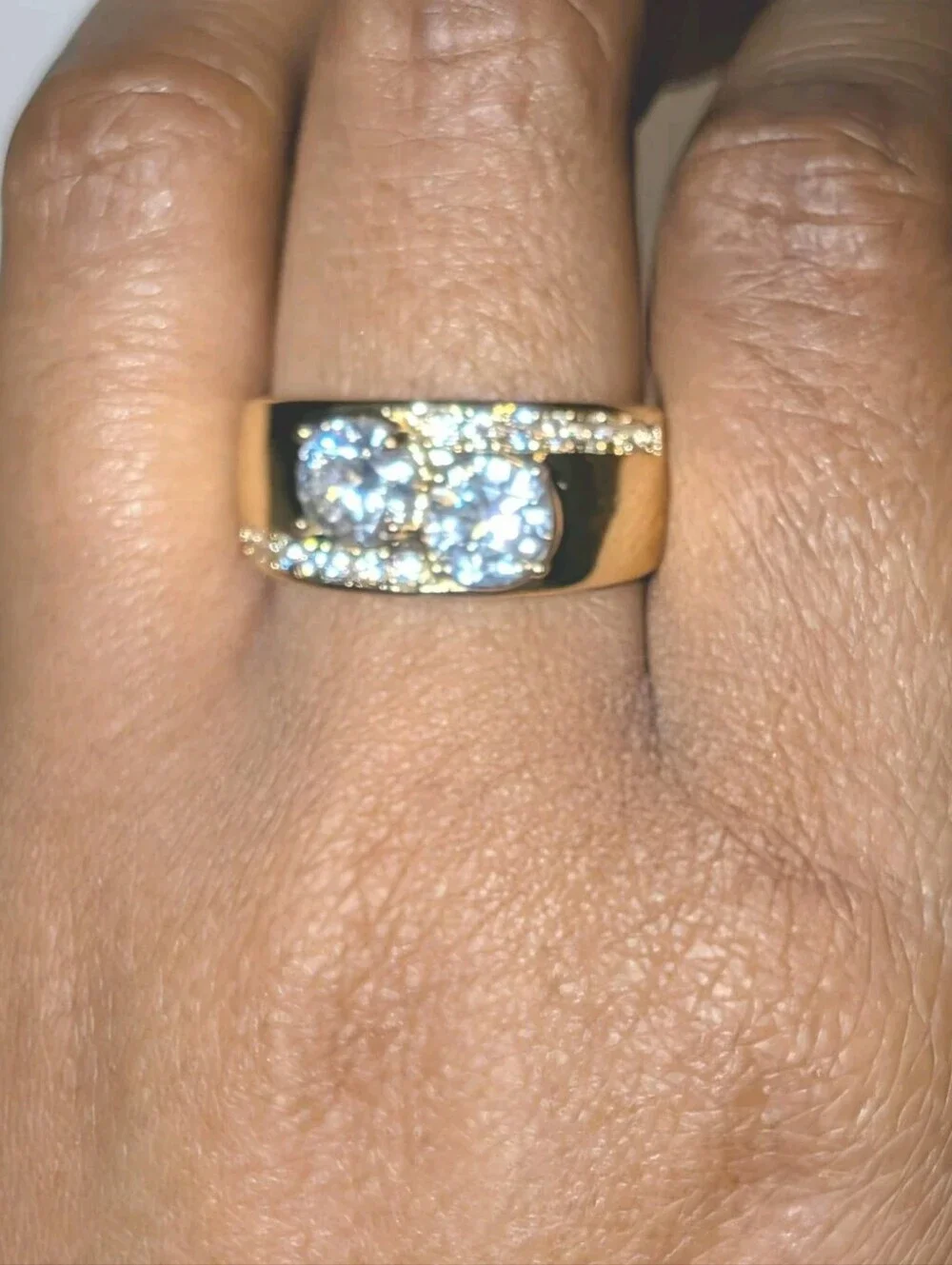 Men's 3 Ct Round Cut Moissanite Prong Engagement Ring 14K Yellow Gold Plate Sz 9